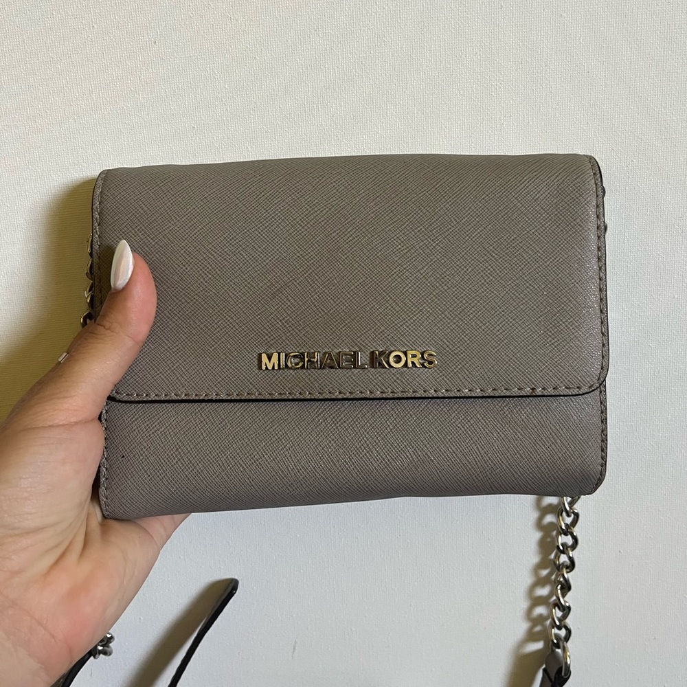 Grey Michael Korea Shoulder/ Crossbody Bag
